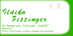 ildiko pittinger business card